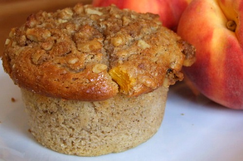 Sweet peach muffin