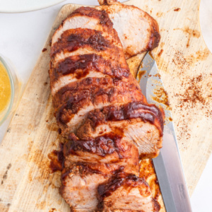 Sweet and Tangy Roasted Pork Tenderloin Pinterest Pin