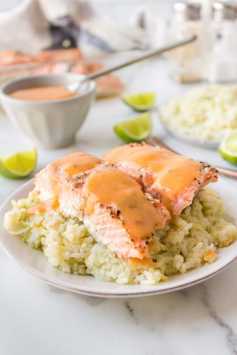 Baked Salmon with Creamy Coconut Ginger Sauce Recipe Girl