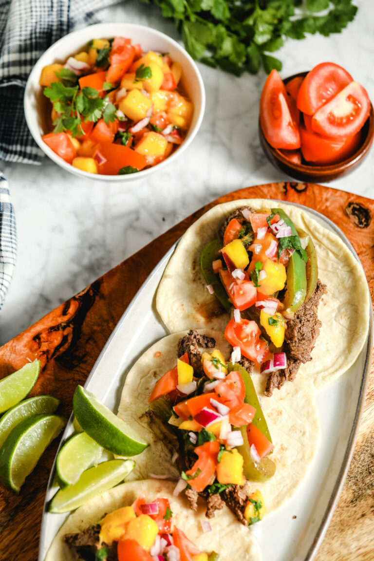Beef Fajitas with Mango Salsa Recipe Girl