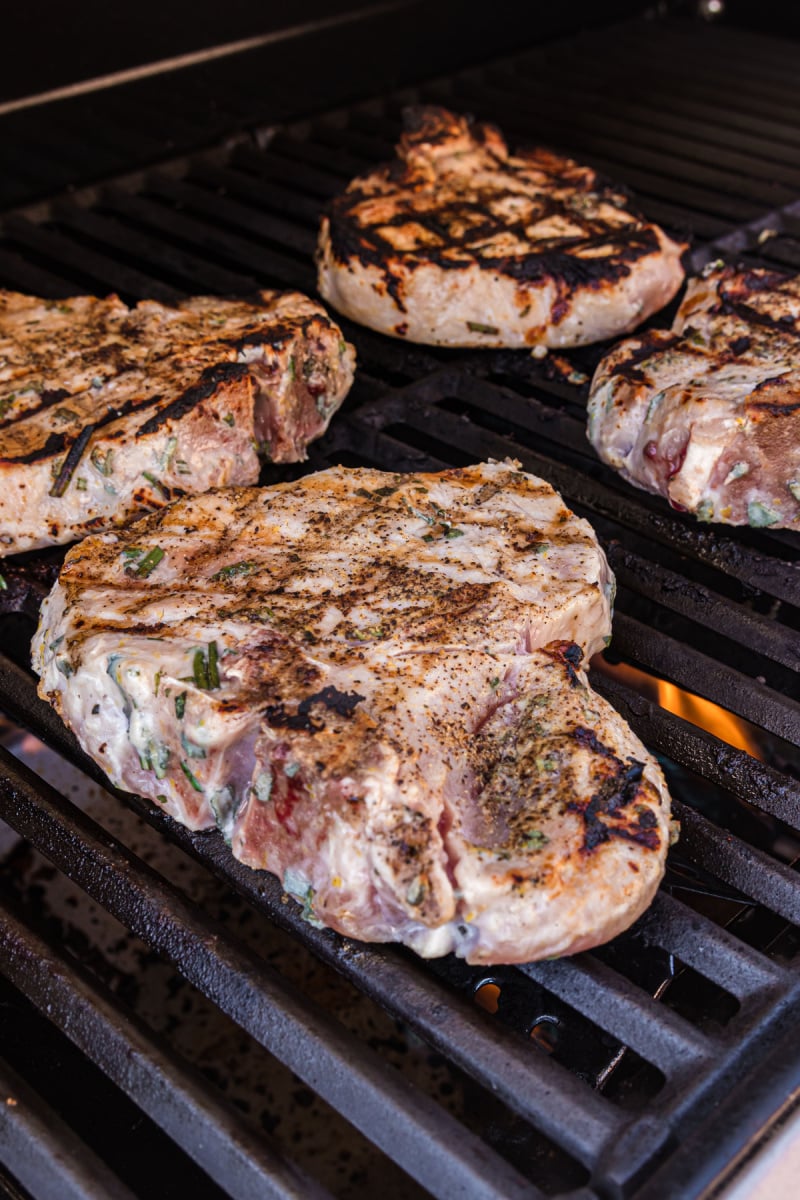 pork chop on grill