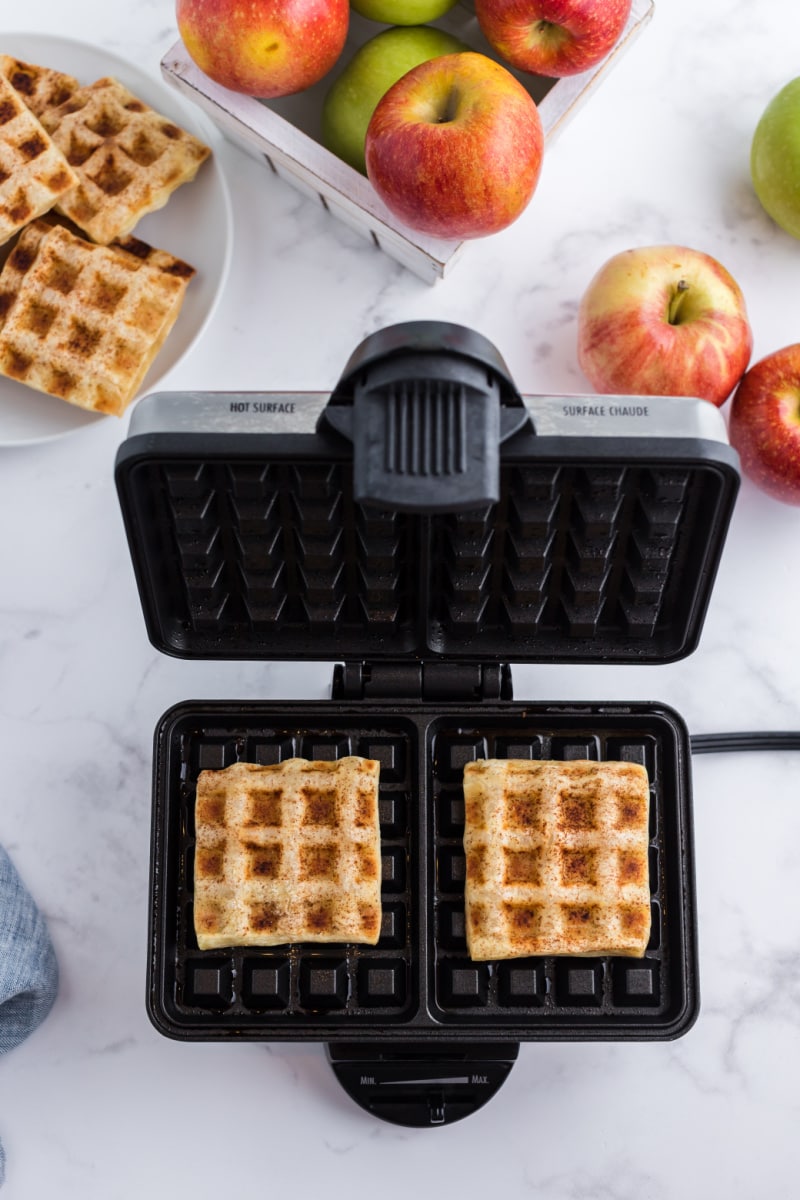 pastries cooked in a waffle iron