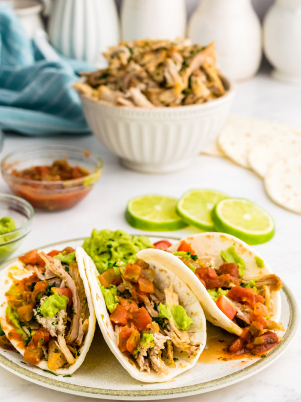 carnitas tacos on a plate