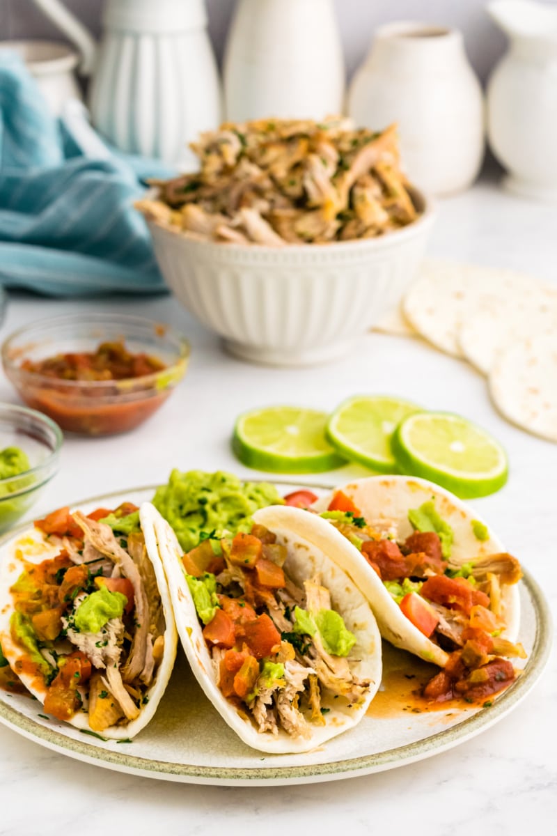 carnitas tacos on a plate