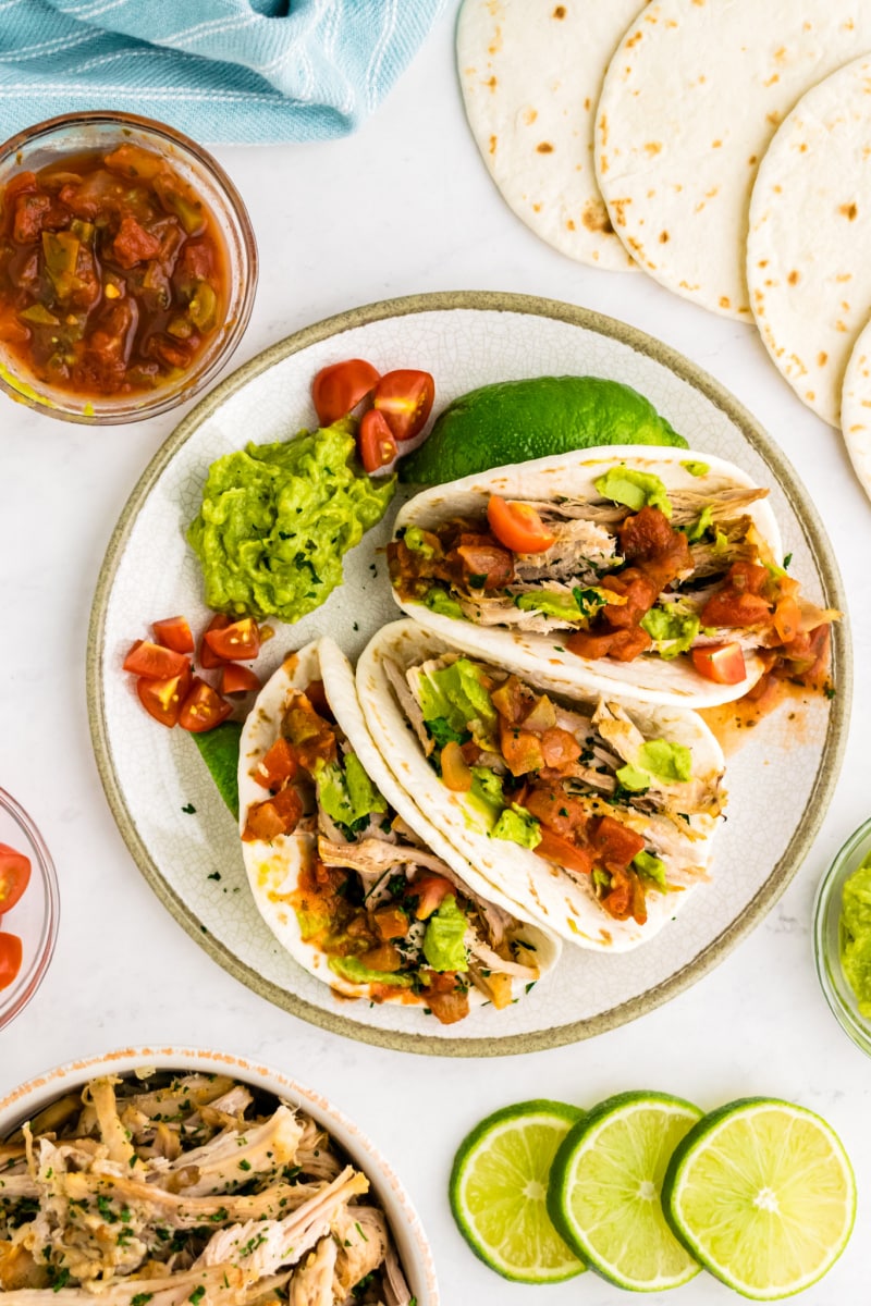 carnitas tacos on a plate