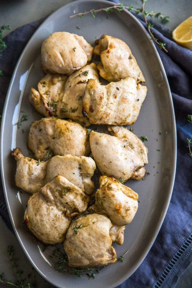 Platter of Grilled Chicken Thighs