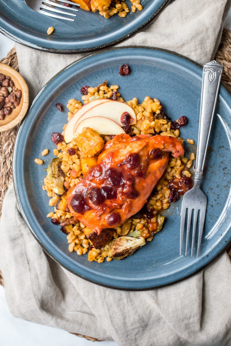 serving Cranberry Chicken