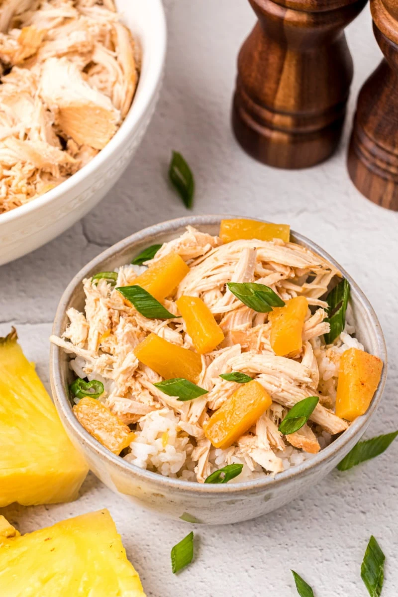 crockpot pineapple chicken in bowl