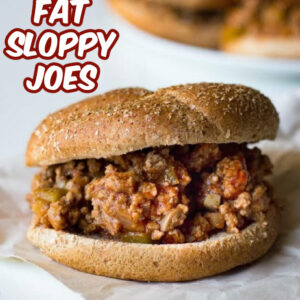 pinterest image for low fat sloppy joes