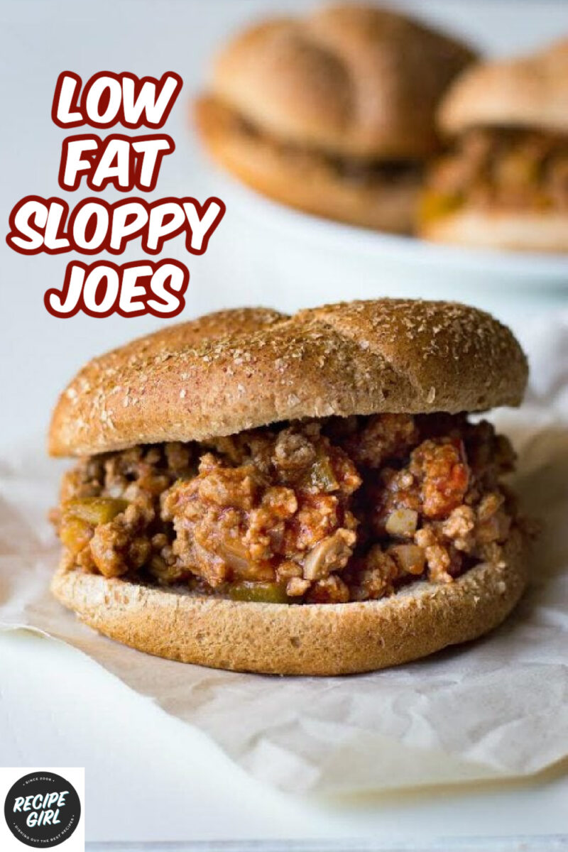 pinterest image for low fat sloppy joes