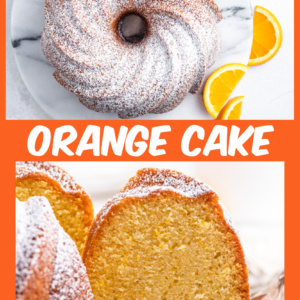 pinterest image for orange cake