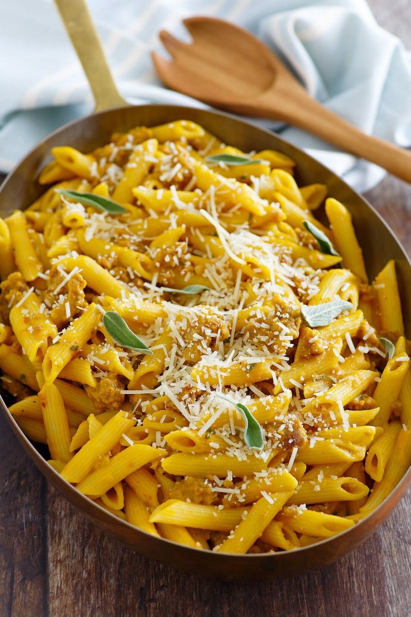 Pasta with Pumpkin and Sausage