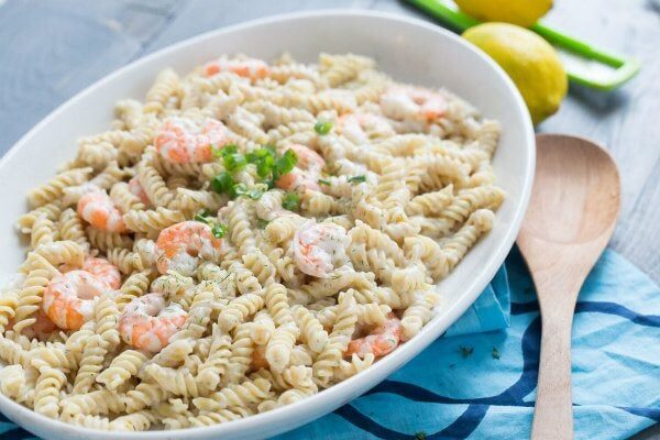 Rotini with Shrimp recipe - from RecipeGirl.com