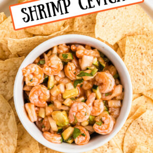 pinterest image for shrimp ceviche