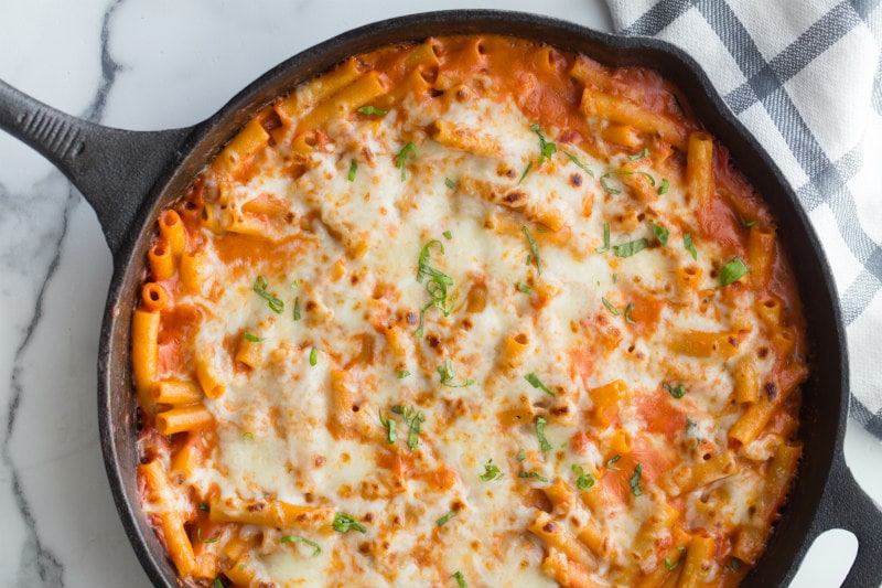 Skillet Baked Ziti Recipe Girl