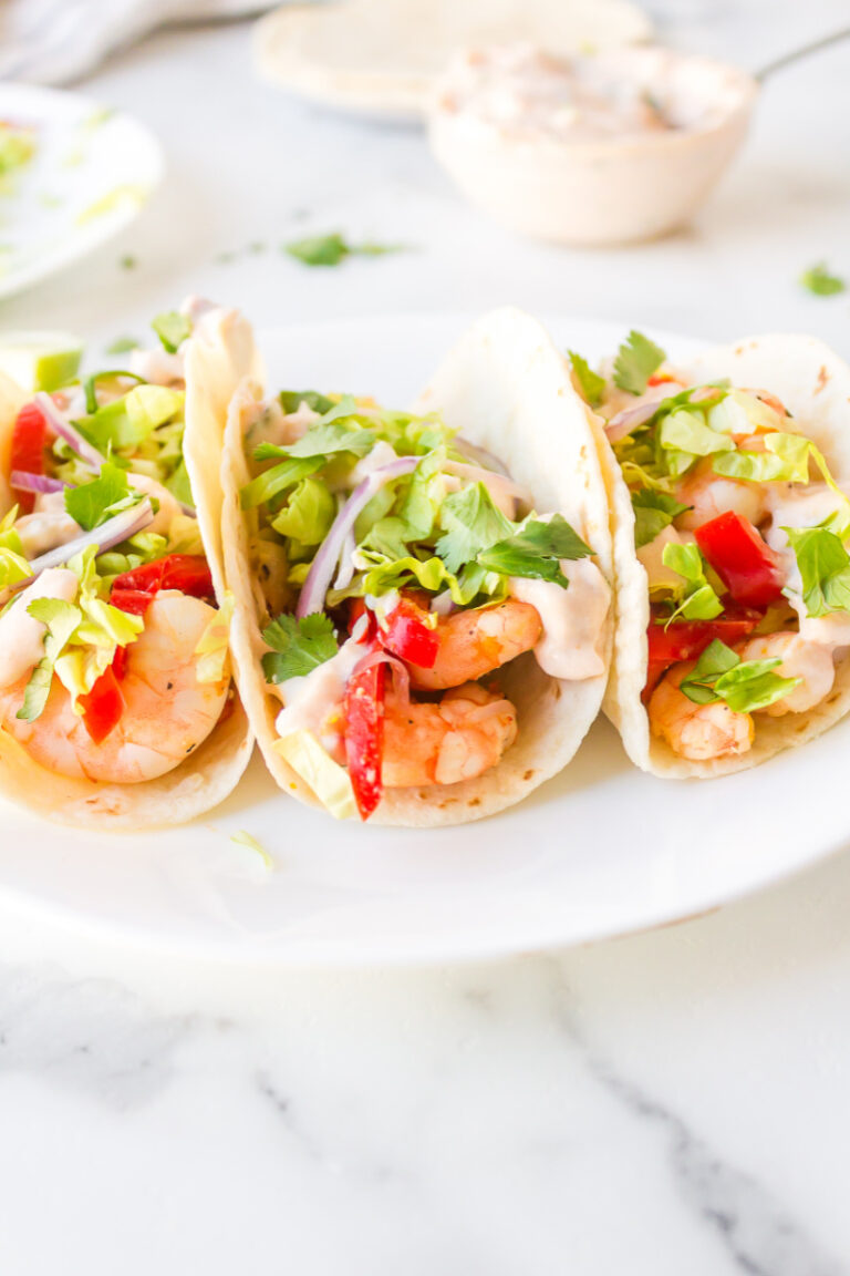 Tequila Lime Shrimp Tacos with Chipotle Cream Recipe Girl