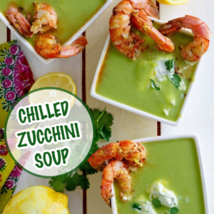 chilled zucchini soup pinterest pin