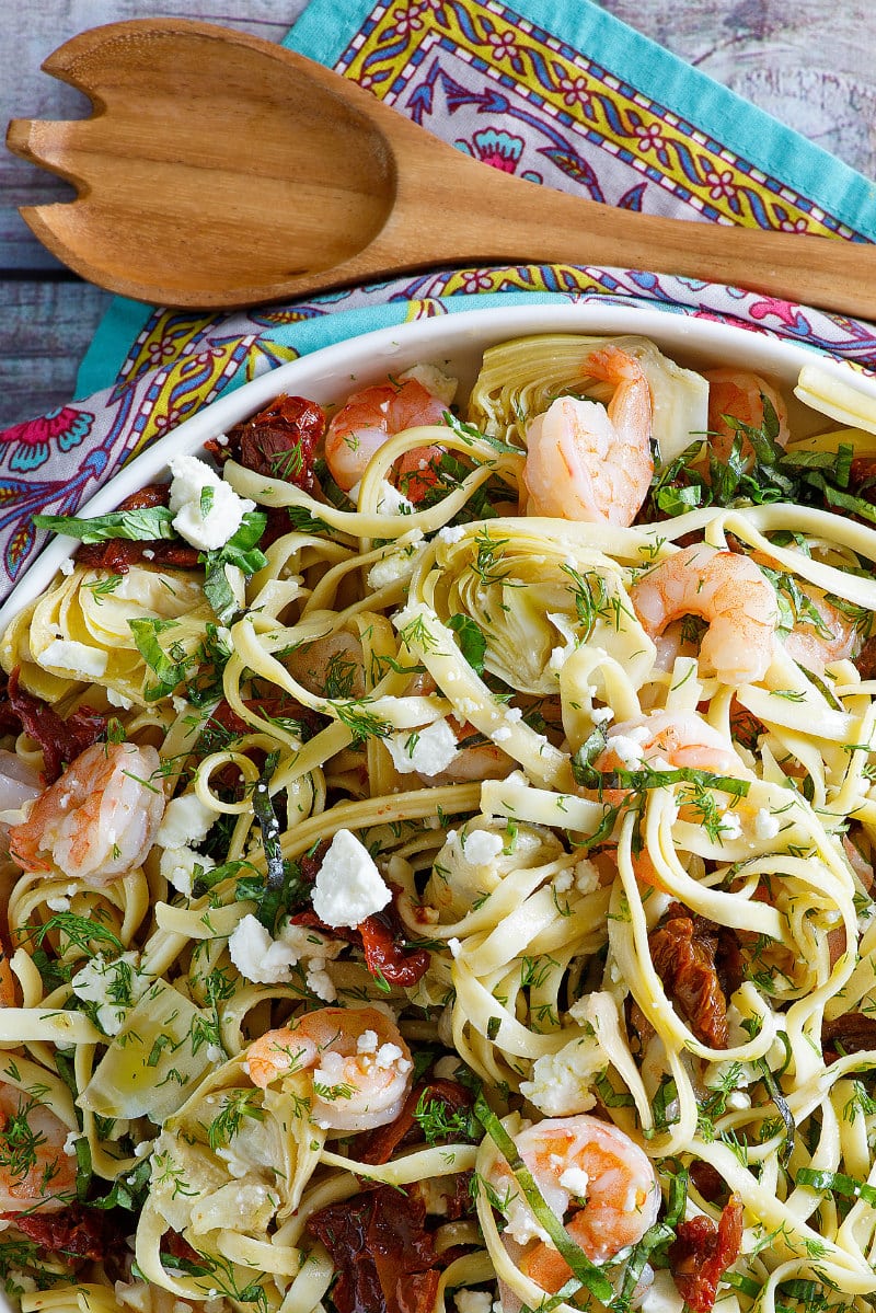 Pasta with Shrimp and Feta