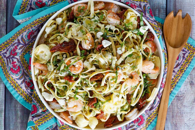 Pasta with Shrimp and Feta - Recipe Girl