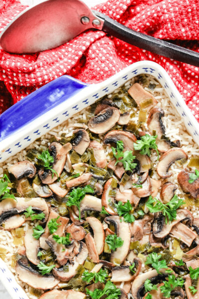 Baked Mushroom Rice Recipe - Recipe Girl