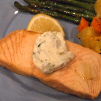 Beer Poached Salmon with Tarragon Mayonnaise