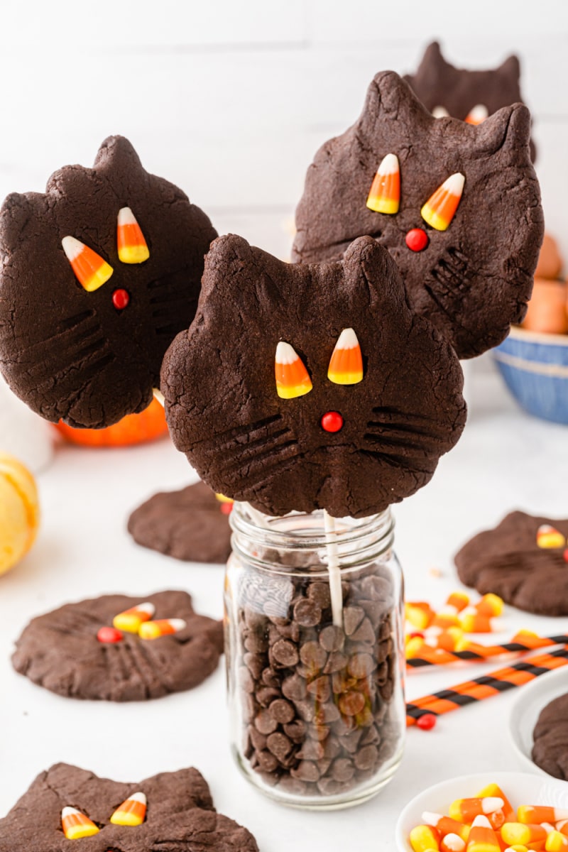 three black cat cookies