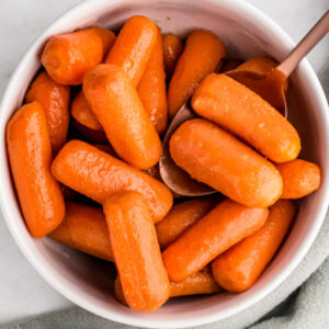 pinterest image for glazed carrots