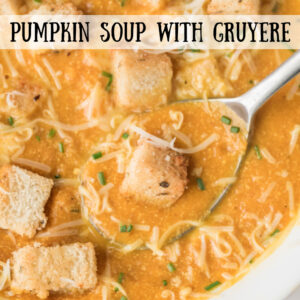 pinterest image for pumpkin soup