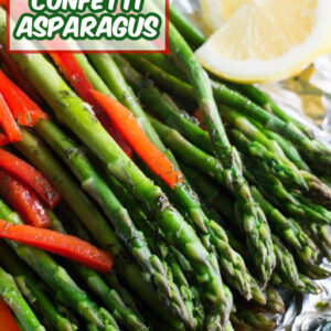 pinterest image for red pepper confetti asparagus