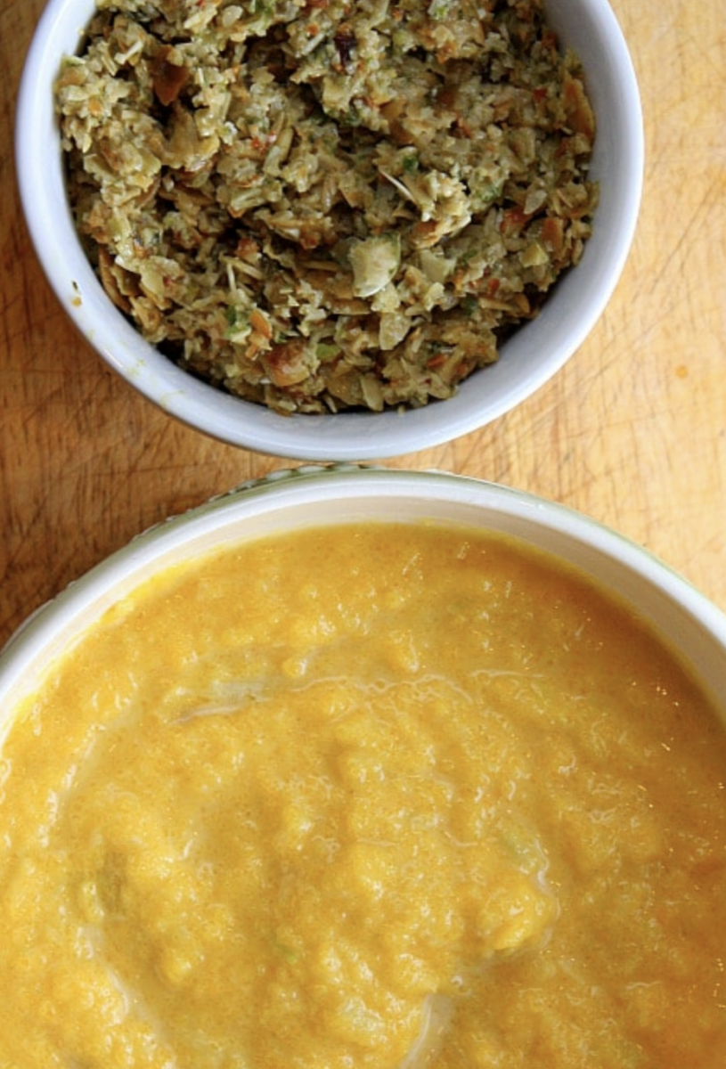 pumpkinseed pesto and butternut sauce