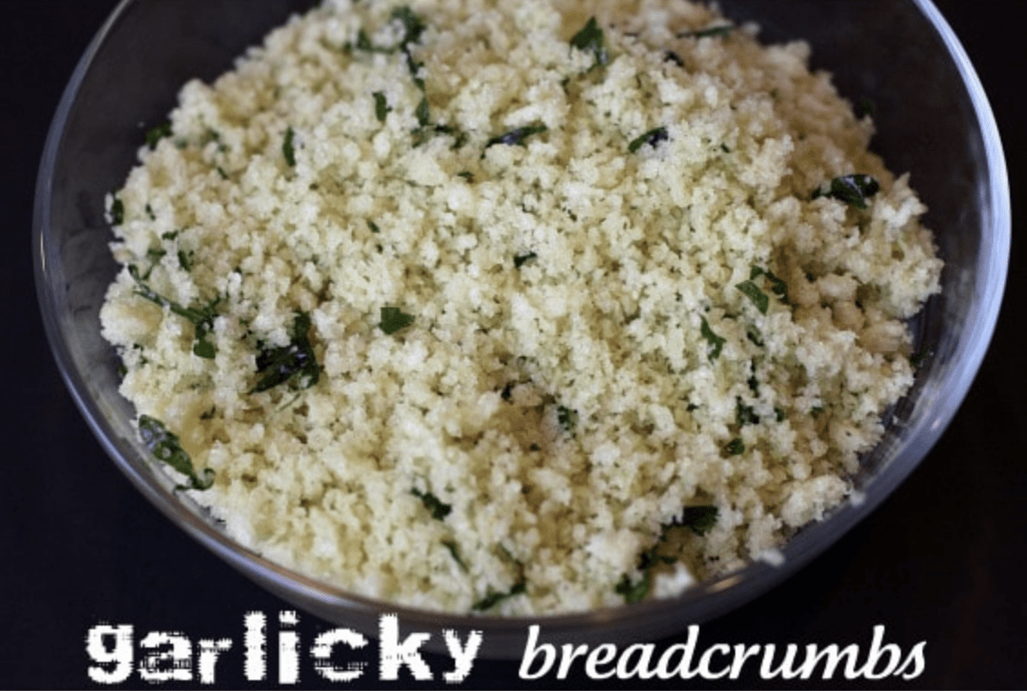 bread crumbs in a bowl