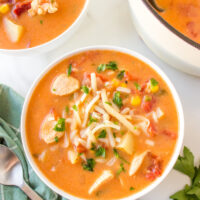 chicken chowder in a bowl