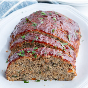 Ground Turkey Meatloaf sliced