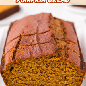 pinterest image for whole wheat olive oil pumpkin bread