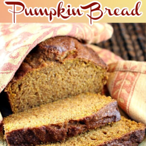 pinterest image for whole wheat olive oil pumpkin bread