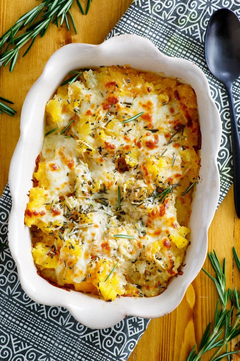 Roasted Butternut Squash Gratin with Rosemary