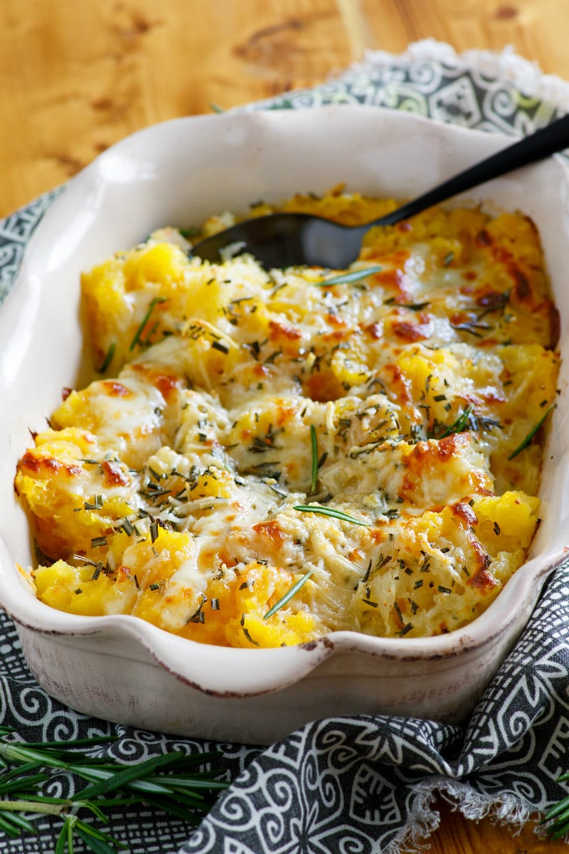 Roasted Butternut Squash Gratin with Rosemary
