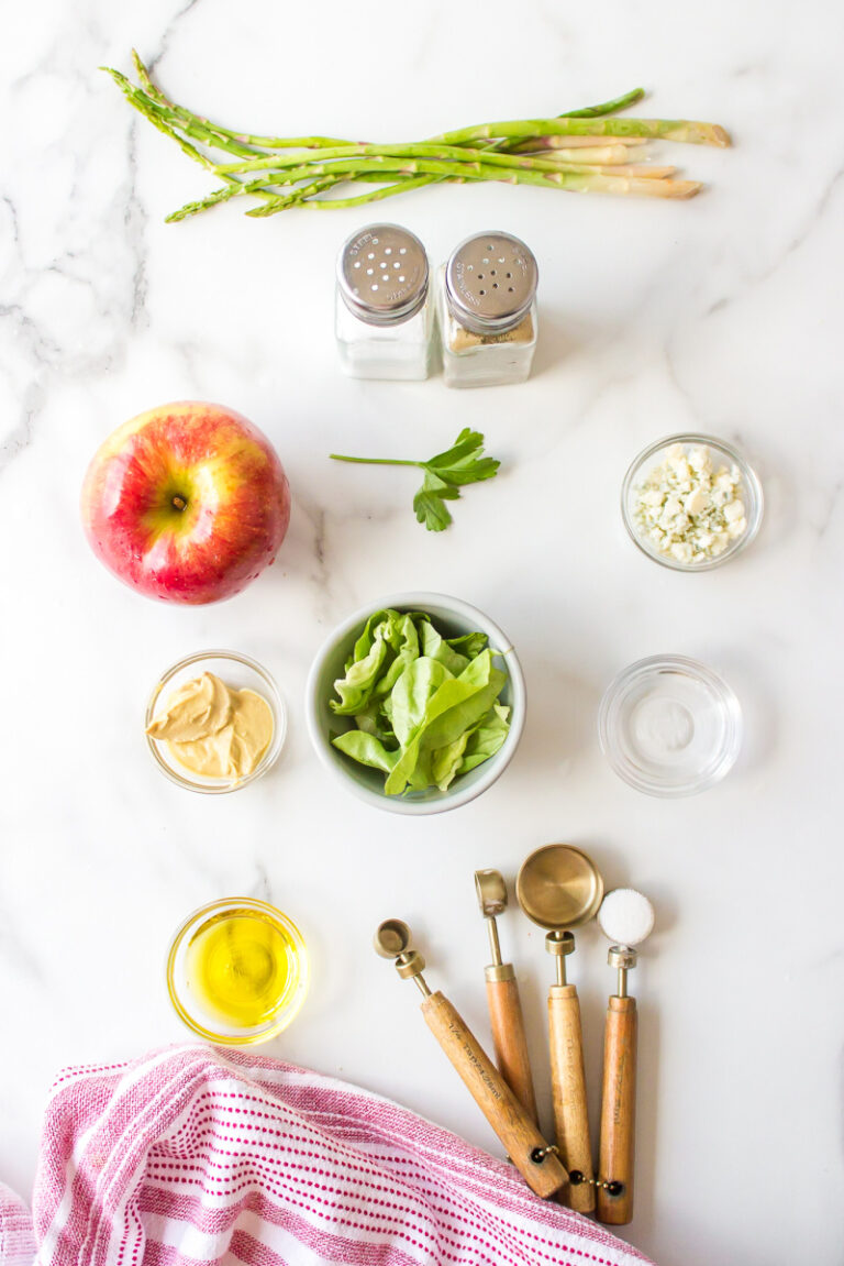 Asparagus Apple Salad with Blue Cheese Vinaigrette Recipe Girl