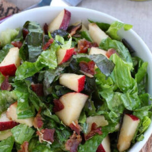 pinterest image for apple bacon salad
