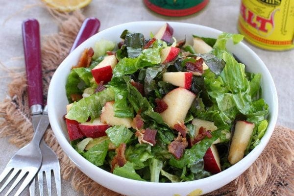 Apple Bacon Salad in a bowl