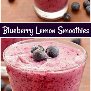 pinterest collage image for blueberry lemon smoothies