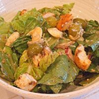 Caesar Salad with Balsamic Dressing and Parmesan Croutons