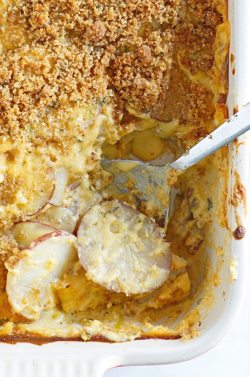 Pan of Cheesy Scalloped Potatoes