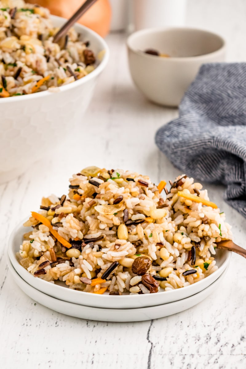 serving of confetti rice on a plate