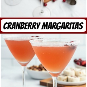 pinterest collage image for cranberry margaritas