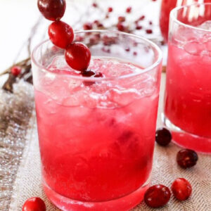 pinterest image for cranberry sipper