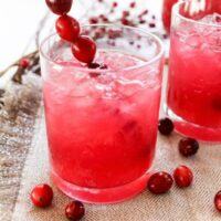 cranberry sipper in a glass