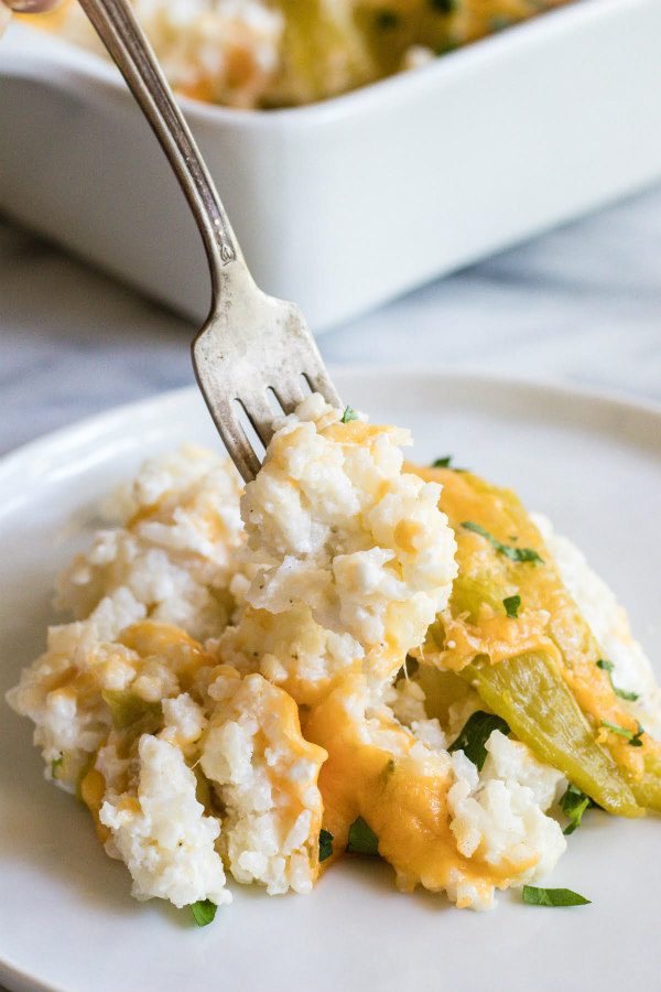 Serving of Green Chile Rice