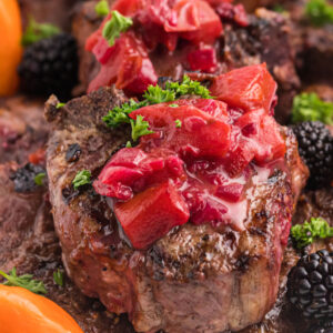 pinterest image for grilled lamb loin chops