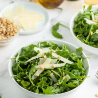 salad in a white bowl